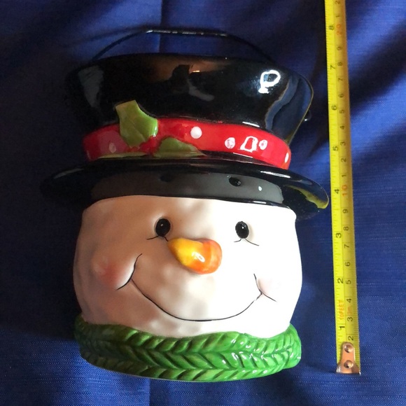 🎄 Decorative Snowman Ceramic Bucket - Picture 4 of 7